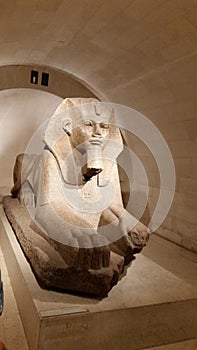 The Crypt of the Sphinx Egyptian Great Sphinx of Tanis museum of louvre Paris France Europe