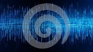 Cryptic Blue Streaming Binary Code Screen