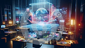 A crypto art studio, Ai generated image