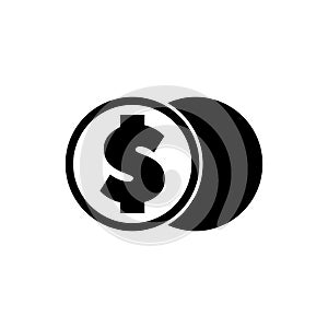 Crypto Coin Exchange, Digital Money. Flat Vector Icon illustration. Simple black symbol on white background. Crypto Coin Exchange