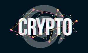 CRYPTO colored headline logo design