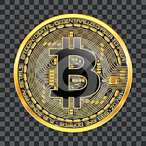 Crypto currency bitcoin golden symbol photo