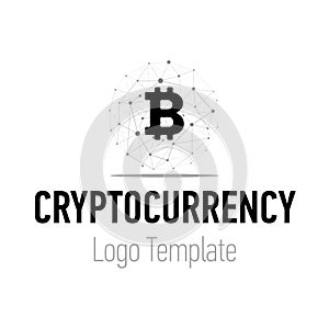 Crypto currency or bitcoin logo design.