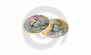 Crypto Currency - Bitcoin Money on the white background