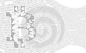 Crypto currency bitcoin. Net banking mining future technology vector concept. Cryptography finance digital worldwide