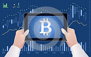 Crypto-Currency Of Bitcoin - Stock Exchange Trading Via Mobile App