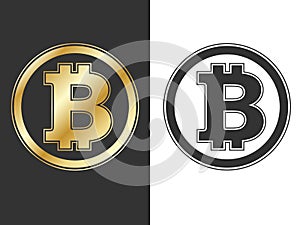 Crypto currency bitcoin symbols