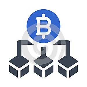 Crypto currency block chain Icon