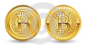 Crypto currency golden bitcoin photo