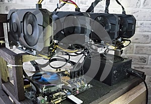 Crypto currency graphics cards minig rig