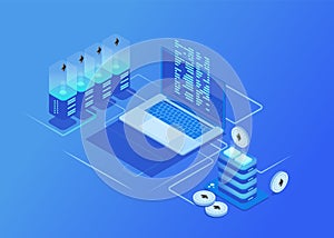 Crypto currency mining farm server. data center