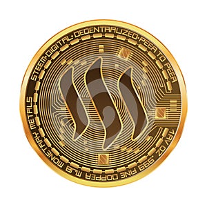 Crypto currency steem gold symbol