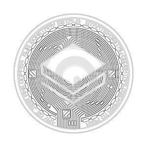 Crypto currency stratis black and white symbol