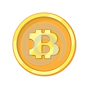 Crypto currency symbol. Bitcoin sign icon. Vector illustration.