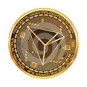 Crypto currency tron gold symbol