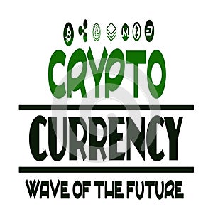 Crypto currency wave of the future graphic