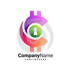 crypto letter c logo, coin logo letter c