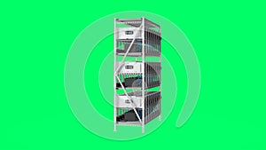 Crypto mining farm with graphic card or gpu rack