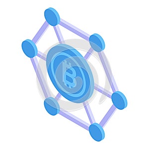 Crypto online scheme icon isometric vector. Monetary currency