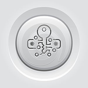 Crypto Protection Button Icon.