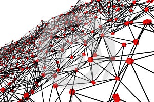 Crypto science blockchain network concept background 3d render
