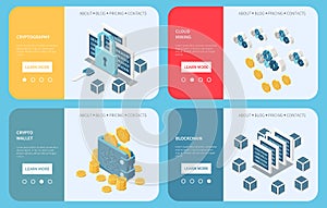 Crypto Technology Banners Set