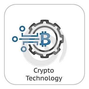 Crypto Technology Icon.