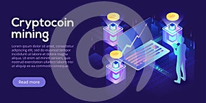 Cryptocoin mining farm layout. Cryptocurrency and blockchain net