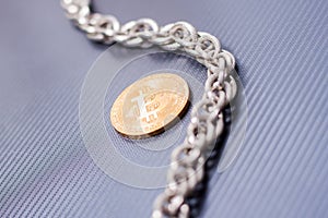 Cryptocoin and a silver chain