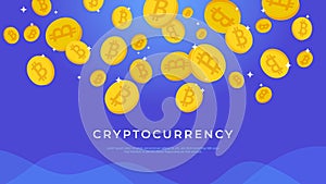 Cryptocurrency abstract background