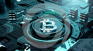Cryptocurrency Bitcoin Technology Background
