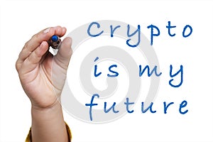 Cryptocurrency, A Child`s Future Conceptual