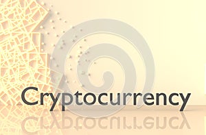 Cryptocurrency and coin background. 3d render.