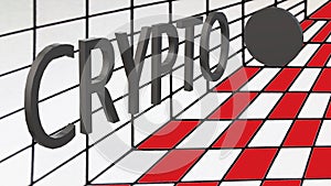 Cryptocurrency Coins Three Dimensional Render Virtual Currency