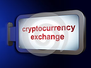 Cryptocurrency concept: Cryptocurrency Exchange on billboard background