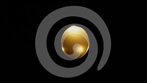 Cryptocurrency Concept With Golden Coin Spin