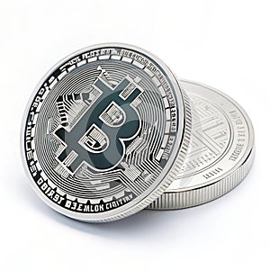 Cryptocurrency concept isolated on white background photo