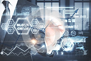 Cryptocurrency, cryptography and e-commerce concept