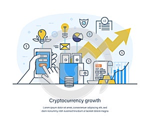 Cryptocurrency digital wallet technology for digital money storage