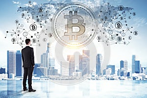 Cryptocurrency and e-commerce concept