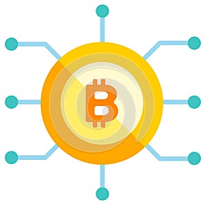 Cryptocurrency flat illustration
