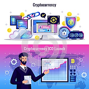 Cryptocurrency Horizontal Banners