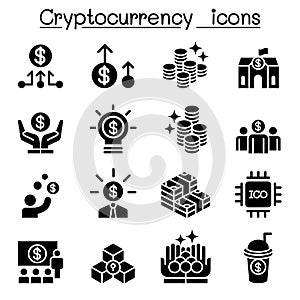 Cryptocurrency icon set