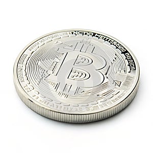 Cryptocurrency isolated on white background photo