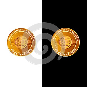 Cryptocurrency Logo Logo With Glob Symbol
