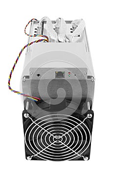 Cryptocurrency mining farm for bitcoin and altcoins mining photo