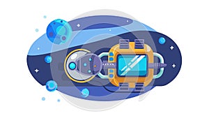 Cryptocurrency Mining System: Digital Currency Blockchain Technology, vector design Generative AI