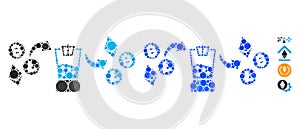 Cryptocurrency Mixer Mosaic Icon of Circles photo
