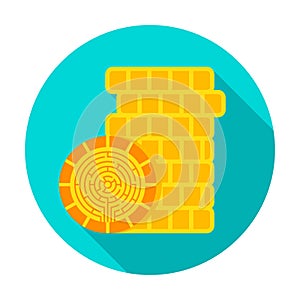 Cryptocurrency Money Circle Icon