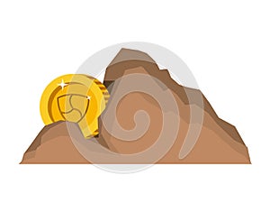 Cryptocurrency nem money in mountain mining